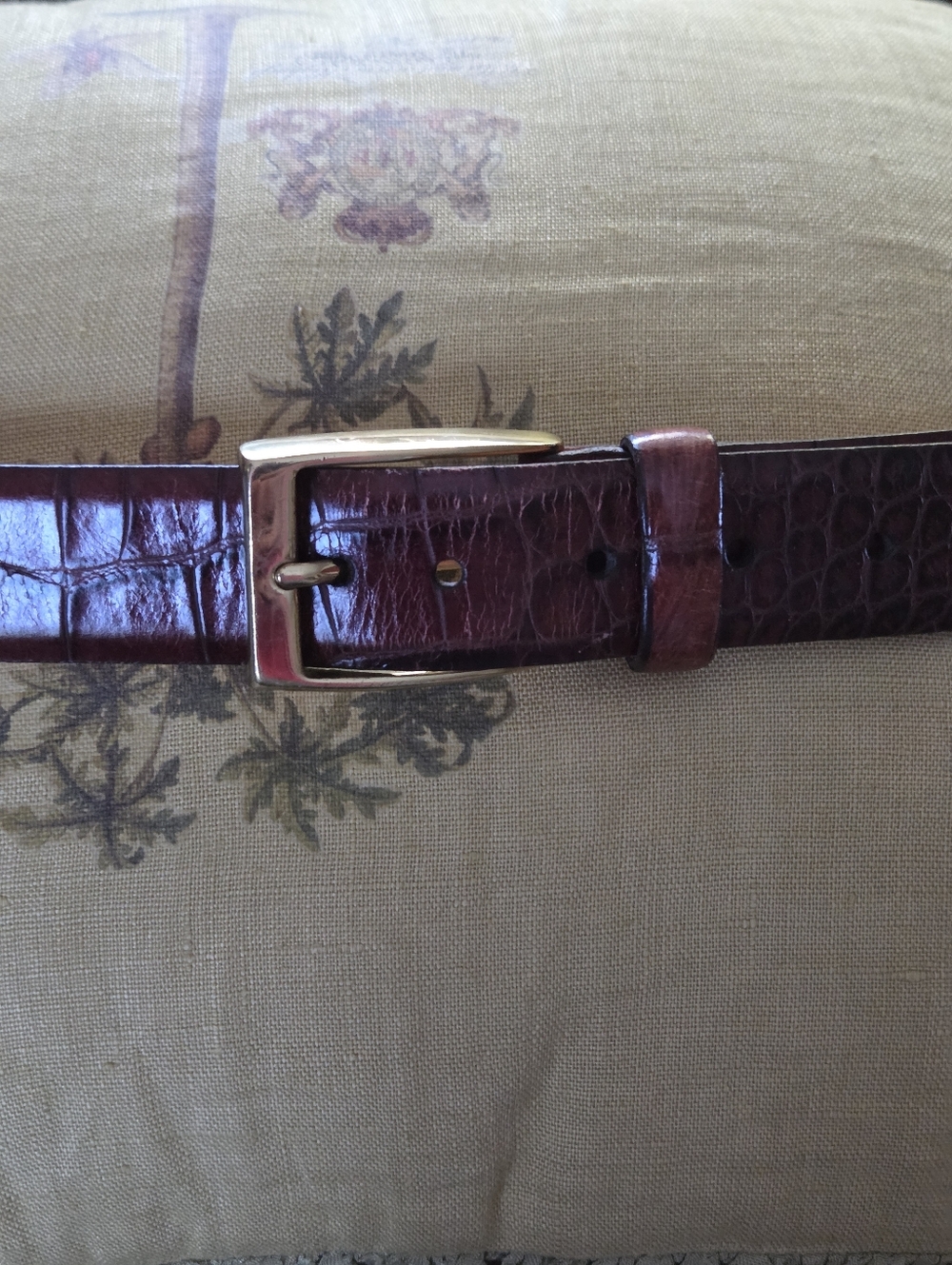 Mens Martin Dingman Alligator Grain Italian Calfskin Leather Belt 38 - Picture 5 of 16